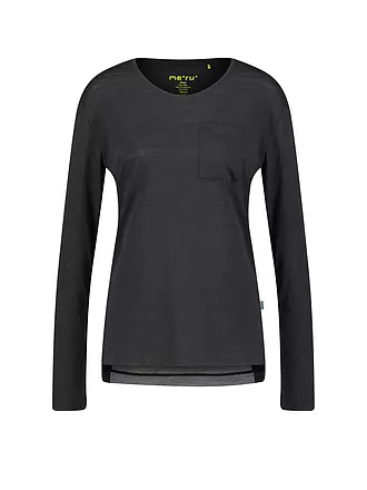 MERU | T-shirt de sport pour femmes Vaxholm Wool-Mix | schwarz